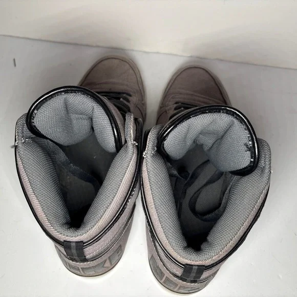Size 13 Big Nike High Canvas Gray/Black Sneakers Shoes504614-010